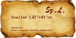 Szeiler Lóránt névjegykártya