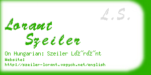 lorant szeiler business card